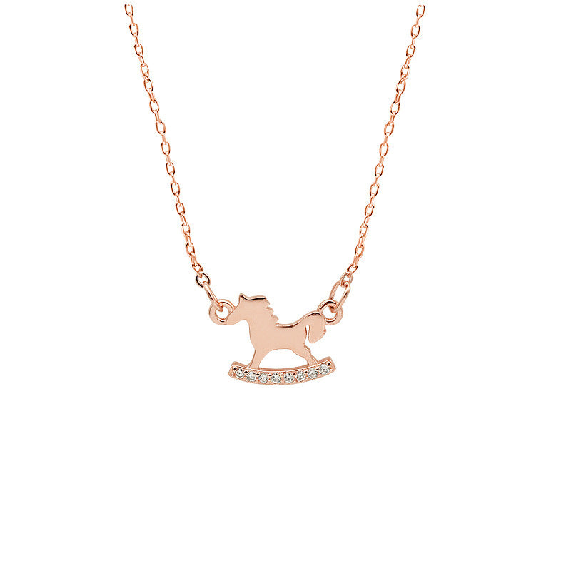 Stylische & funkelnde Schaukelpferd-Kette für Kinder und Erwachsene 